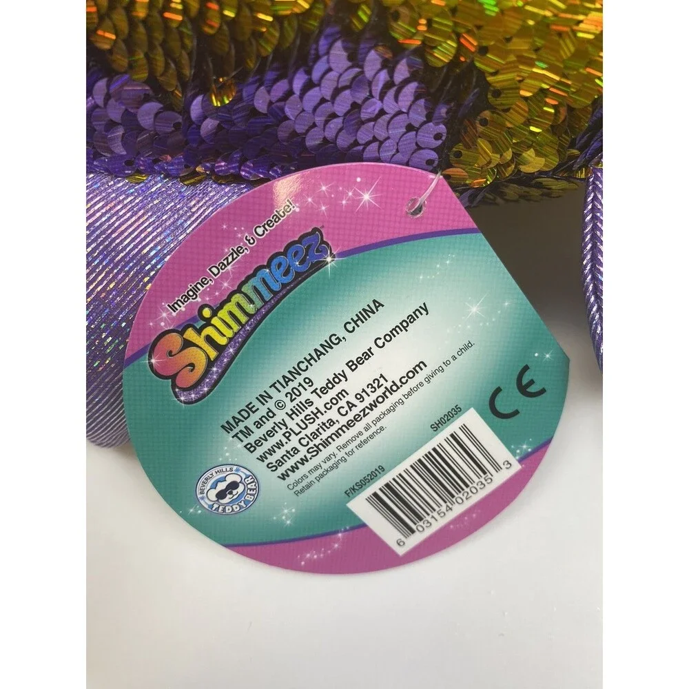 Shimmeez Series 3 Mikayla Elephant Purple/Gold Reversible Sequins 14